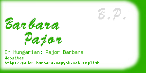 barbara pajor business card